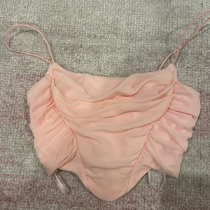 princess polly, thin strap, corset top, pink